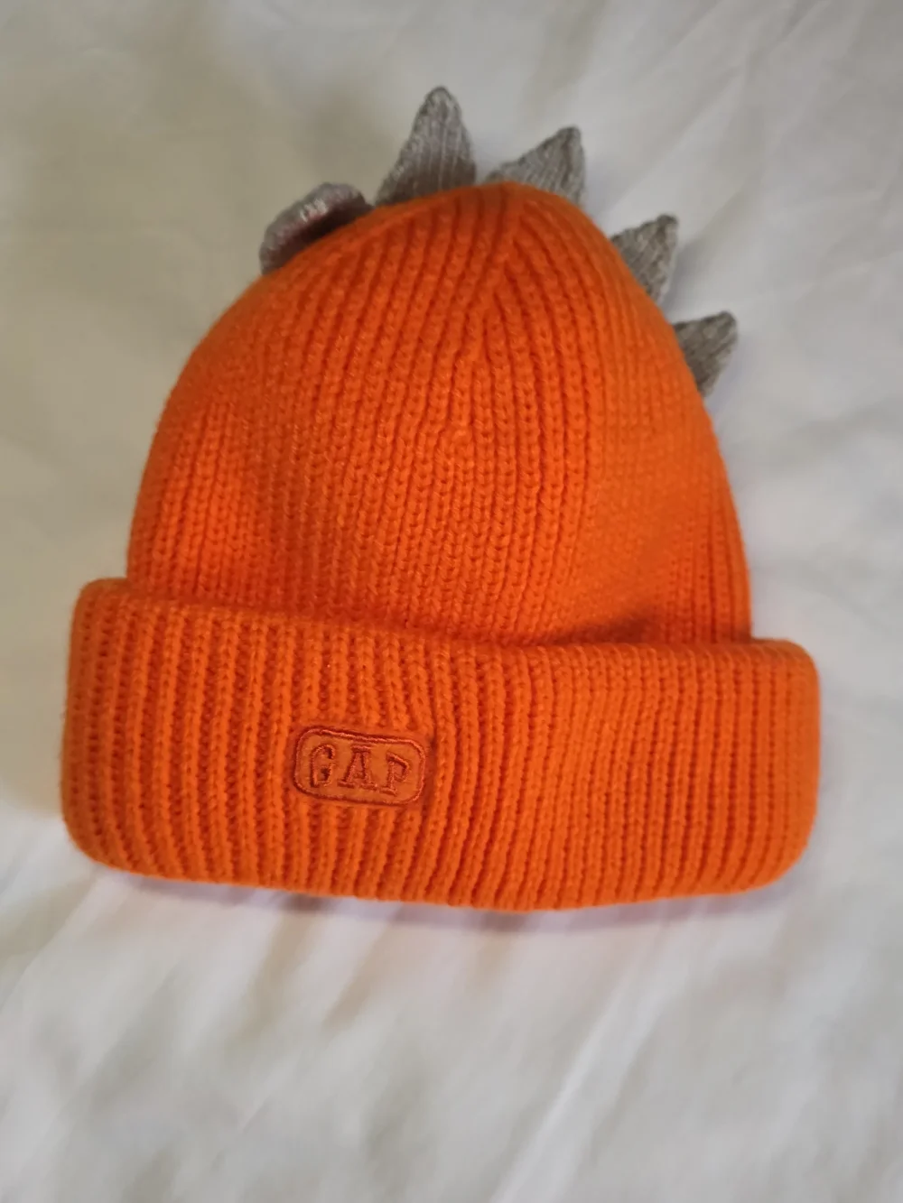 GAP Kids Orange Knit Dino Beanie